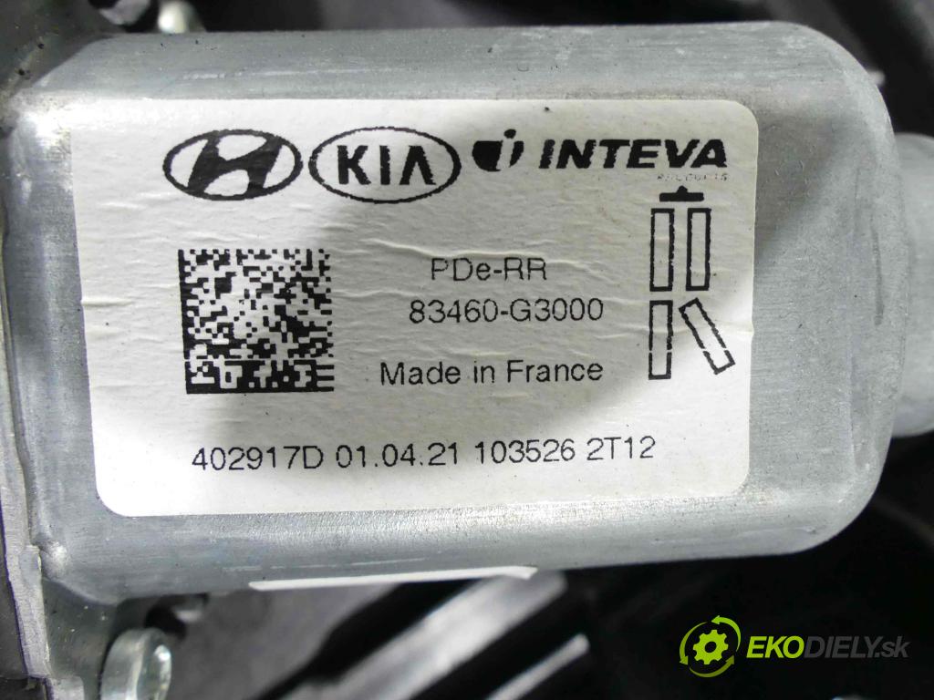Hyundai I30 III 2016- 1.5 DPI 16V 110 hp manual 80,9 kW 1498 cm3 5- mechanismus stahování zadní pravý 93601-00100
