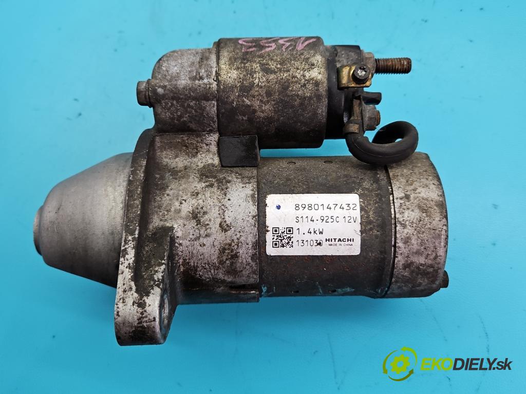 Opel Astra IV 2009-2015 1.7 cdti 131 HP manual 96 kW 1686 cm3 5- štartér 8980147432 (Štartéry)