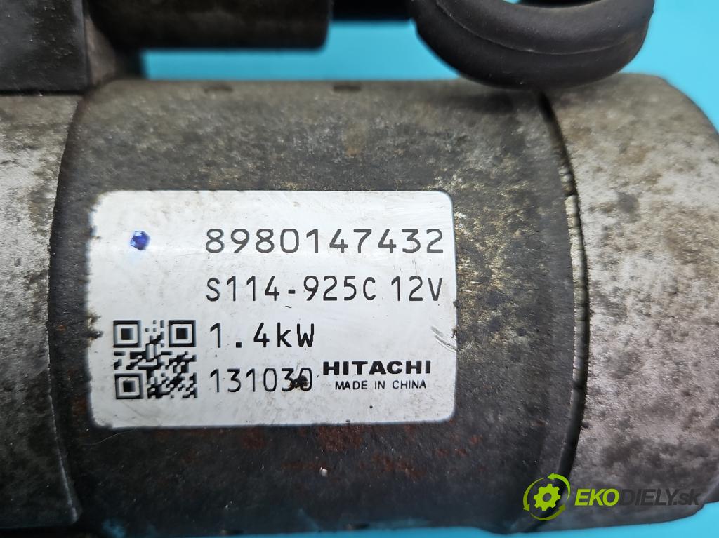 Opel Astra IV 2009-2015 1.7 cdti 131 HP manual 96 kW 1686 cm3 5- štartér 8980147432 (Štartéry)
