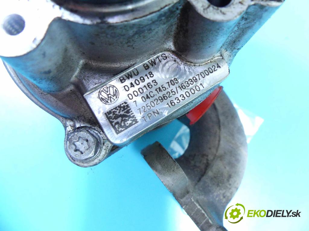 Seat Ibiza V KJ 2017- 1.0 tsi 95 hp manual 70 kW 999 cm3 5- Turbodmychadlo 04C145703 (Turbodúchadla (kompletní))