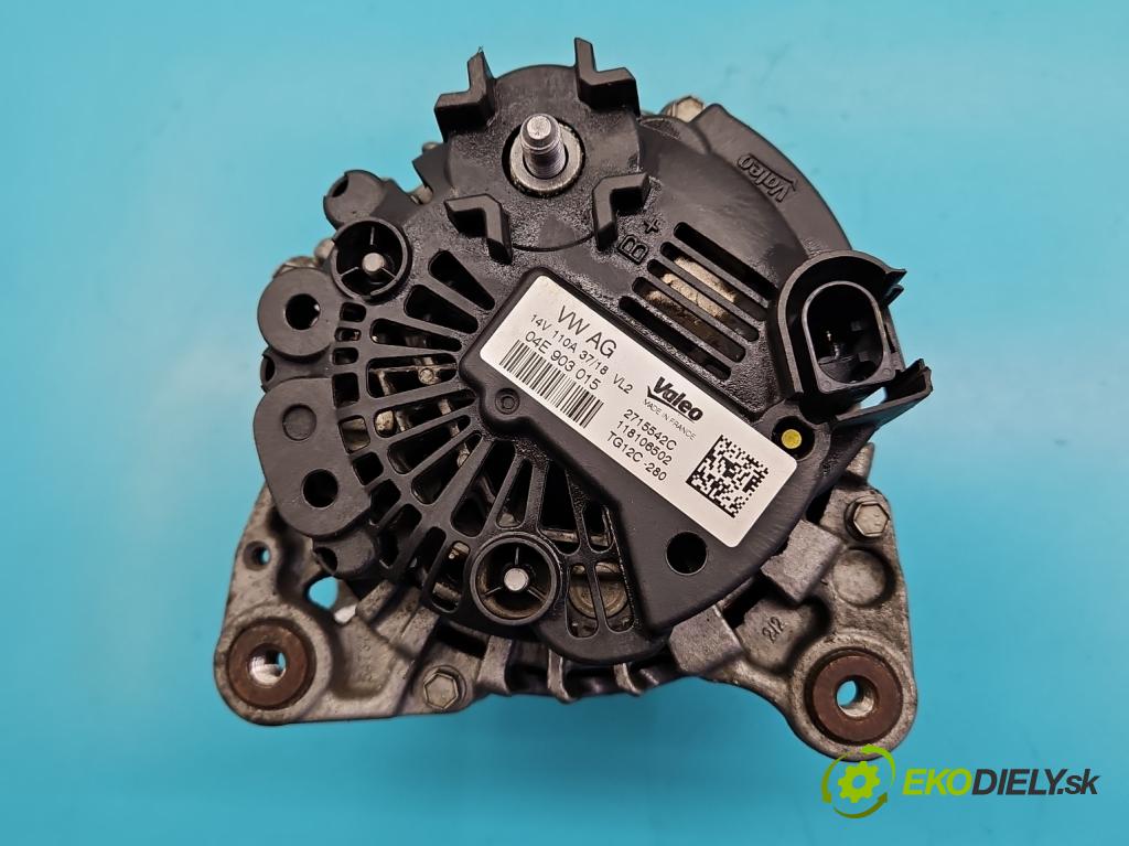 Seat Ibiza V KJ 2017- 1.0 tsi 95 HP manual 70 kW 999 cm3 5- Alternator 04E903015 (Alternátory)