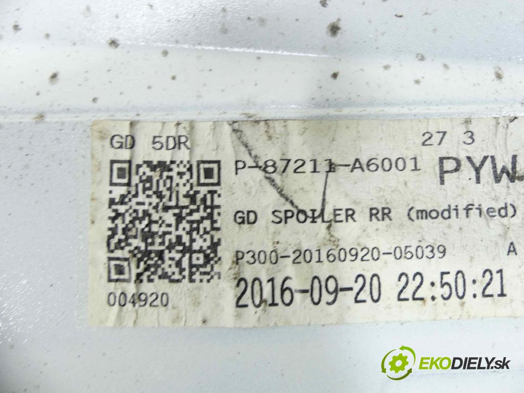 Hyundai I30 II 2012-2016 1.4 16V 100 HP manual 73,6 kW 1368 cm3 5- Spoiler: P-87211-A6001 (Spoilery)