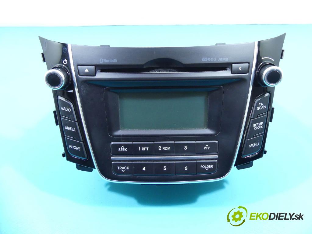 Hyundai I30 II 2012-2016 1.4 16V 100 HP manual 73,6 kW 1368 cm3 5- Radio originál 96170-A6210GU