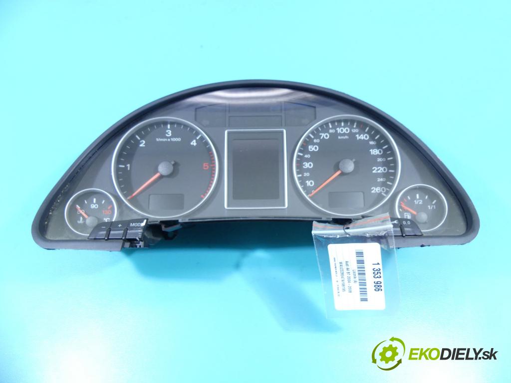 Audi A4 B7 2004-2008 2.0 tdi 170 HP manual 125 kW 1968 cm3 5- prístrojovka/ budíky 8E0920932K (Prístrojové dosky, displeje)