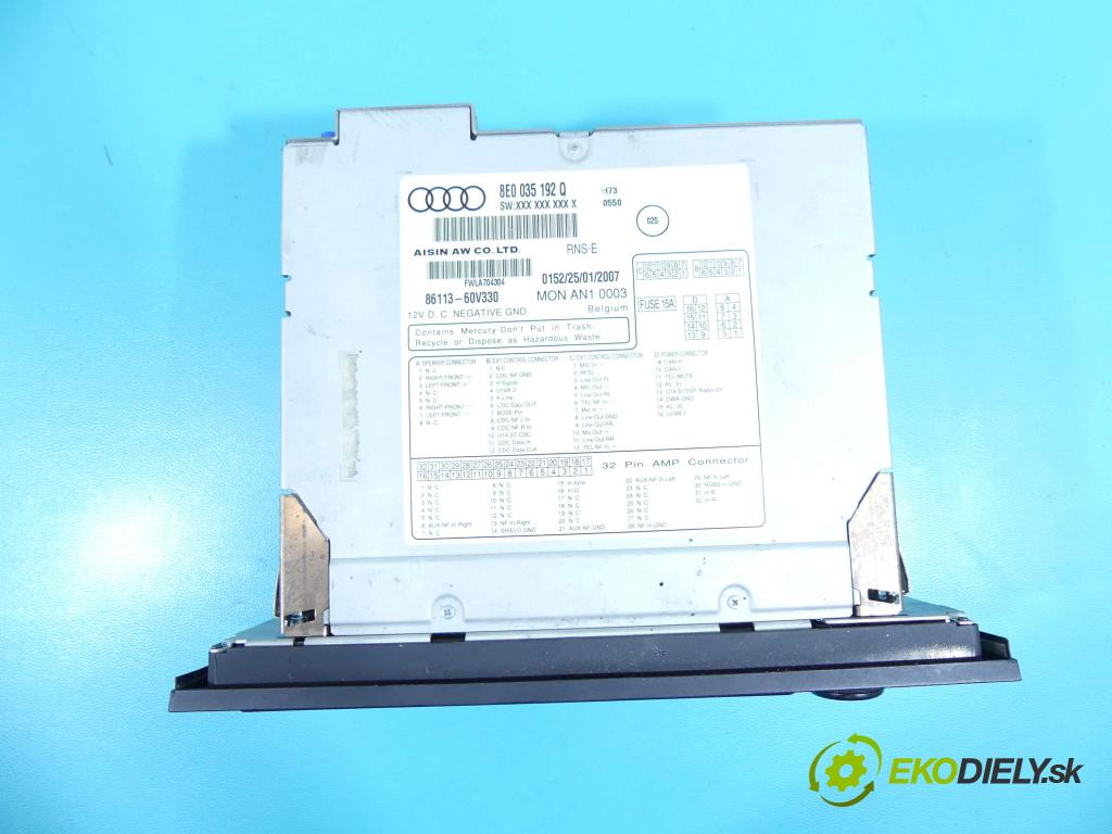 Audi A4 B7 2004-2008 2.0 tdi 170 HP manual 125 kW 1968 cm3 5- Radio originál 8E0035192Q