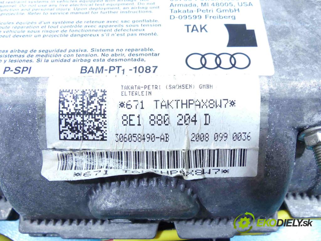 Audi A4 B7 2004-2008 2.0 tdi 170 HP manual 125 kW 1968 cm3 5- airbag vzduch: spolujezdce: 8E1880204D (Airbag)
