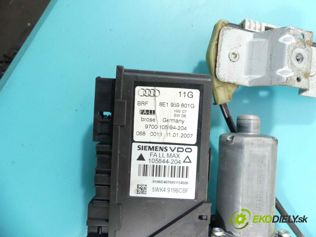 Audi A4 B7 2004-2008 2.0 tdi 170 HP manual 125 kW 1968 cm3 5- mechanizmus okna predné ľavý 8E1959801G
