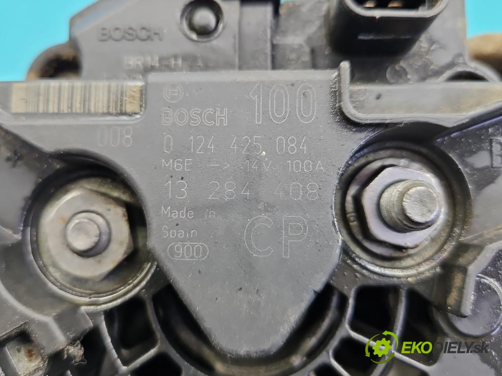 Opel Meriva B 2010-2017 1.4 T 120 hp manual 88 kW 1364 cm3 5- Alternator 0124425084 (Alternátory)