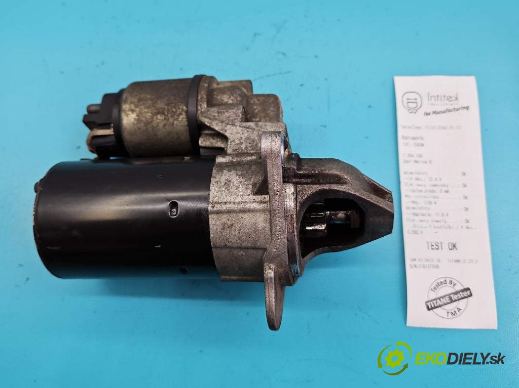Opel Meriva B 2010-2017 1.4 T 120 HP manual 88 kW 1364 cm3 5- štartér 0001107493 (Štartéry)