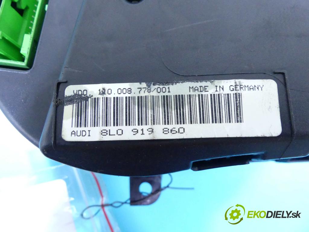 Audi A3 8L 1996-2003 1.9 tdi 90 HP manual 66 kW 1896 cm3 3- prístrojovka/ budíky 8L0919860 (Prístrojové dosky, displeje)