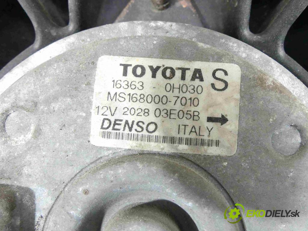 Toyota Avensis II T25 2003-2008 2.0 vvti 147 HP manual 108 kW 1998 cm3 5- Ventilátor chladiča 16363-0H030