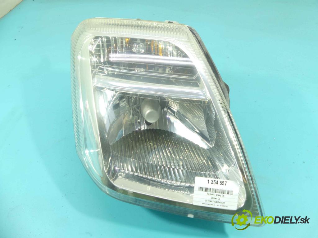 Citroen C2 1.4 8V 73 HP manual 54 kW 1360 cm3 3- Reflektor: pravý  (Pravé)