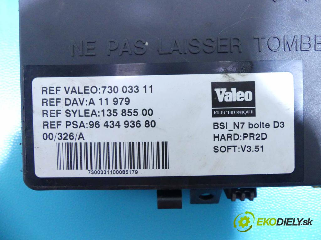 Citroen Xsara II 2000-2004 1.9d 69KM manual 51 kW 1868 cm3 5- modul riadiaca jednotka 9643493680 (Ostatné)