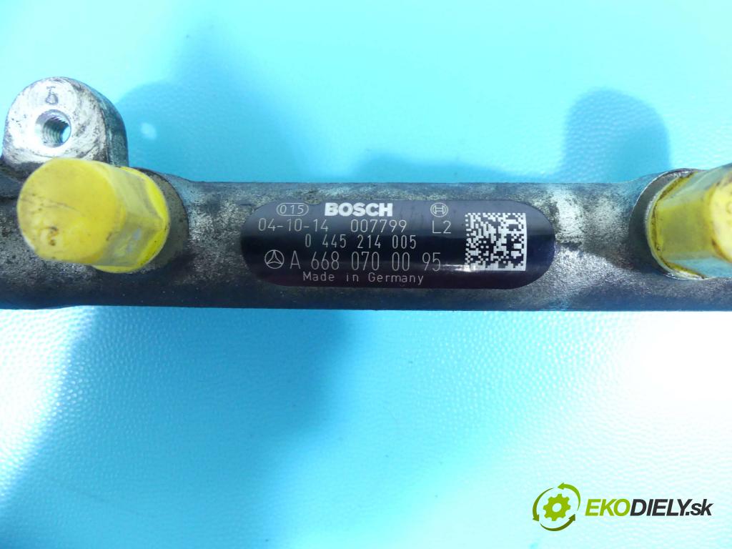 Mercedes Vaneo 1.7 cdi 91 KM manual 67 kW 1689 cm3 5- lišta vstrekovacia 0445214005 (Vstrekovacie lišty)