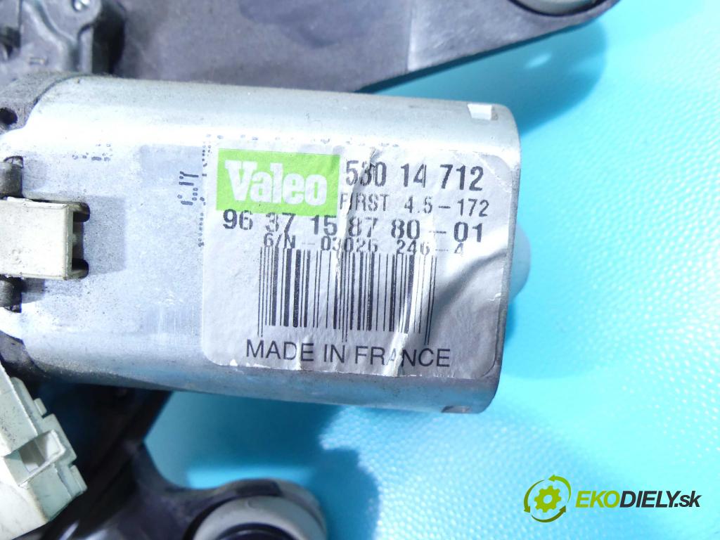 Citroen C3 I 2002-2009 1.4 hdi 68 HP manual 50 kW 1398 cm3 5- motor stieračov zadné 9637158780