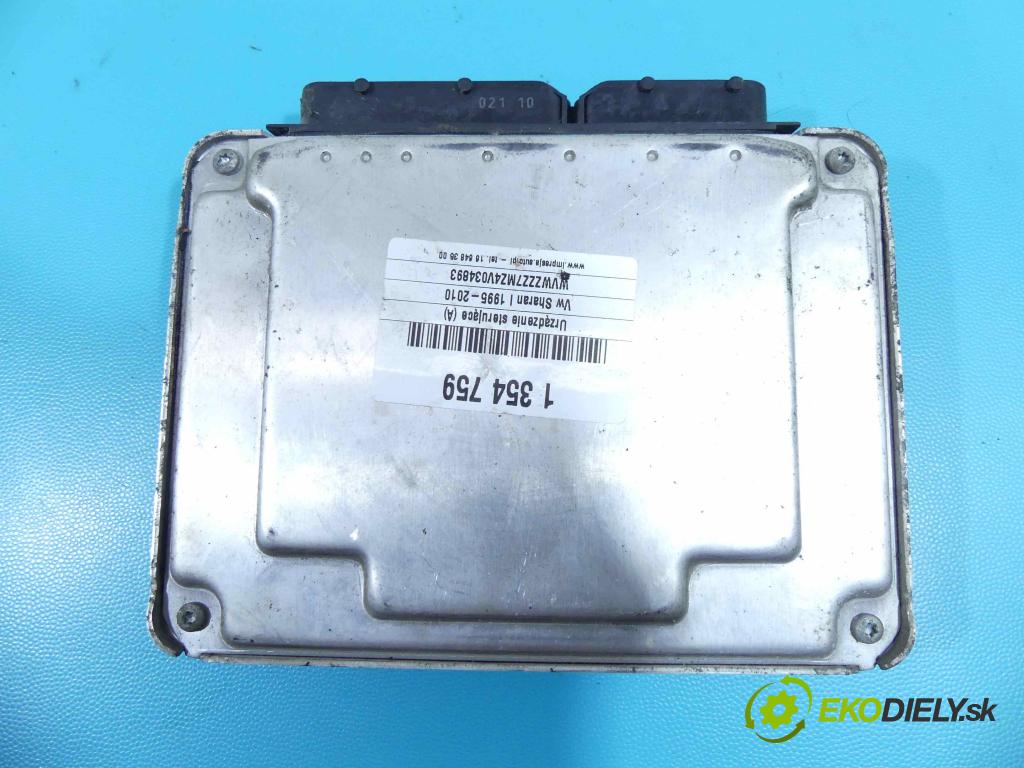 Vw Sharan I 1995-2010 1.9 tdi 116 hp manual 85 kW 1896 cm3 5- řídící jednotka motoru 038906019LQ