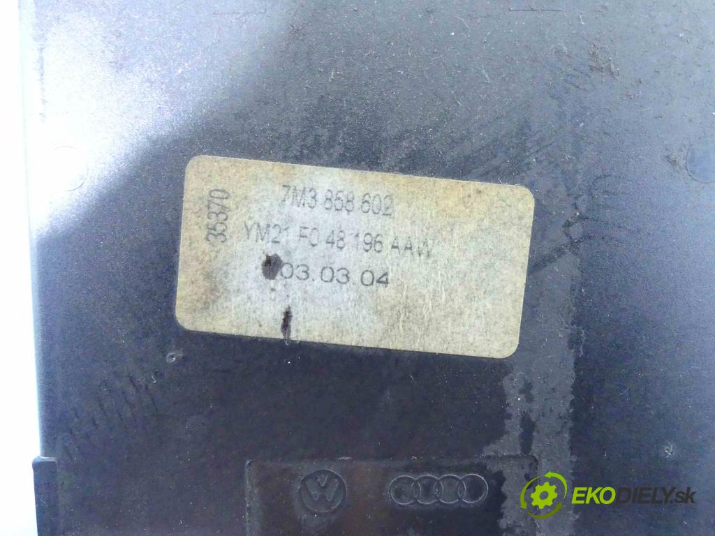 Vw Sharan I 1995-2010 1.9 tdi 116 HP manual 85 kW 1896 cm3 5- Rukojeť: na nápoje: 7M3858602 (Úchyty, držiaky na nápoje)