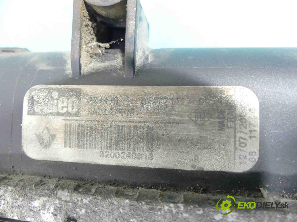 Renault Kangoo I 1998-2008 1.5 dci 82 HP manual 60 kW 1461 cm3 5- chladič voda: 8200240818 (Chladiče vody)