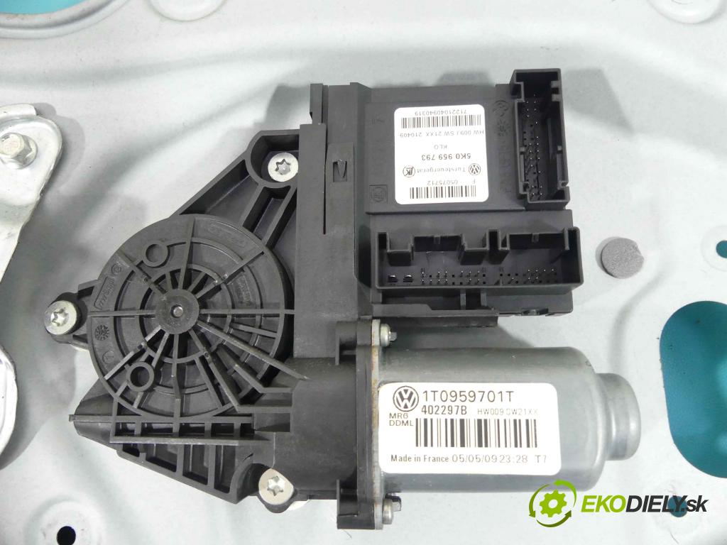 Vw Caddy III 2K 2003-2020 1.9 tdi 105 hp manual 77 kW 1896 cm3 5- mechanismus stahování přední levý 5K0959793