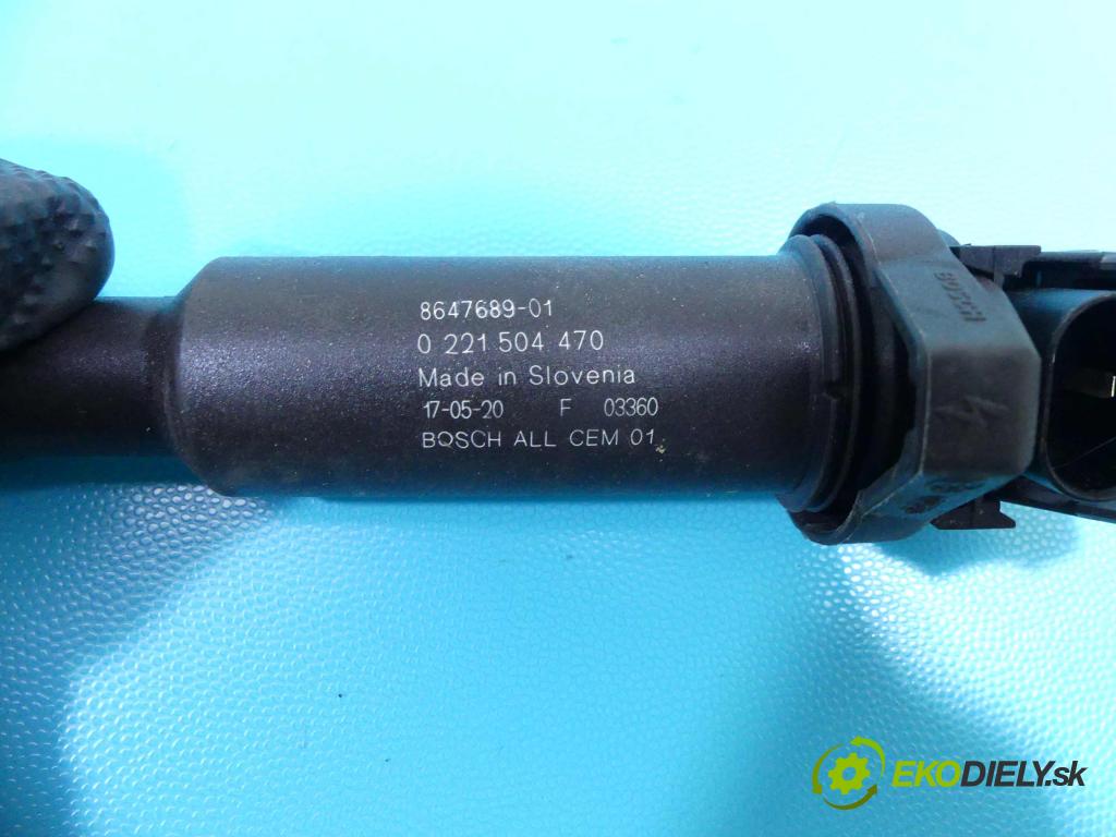 Citroen DS3 2010-2016 1.6 16V 120 HP manual 88 kW 1598 cm3 3- cievka zapaľovacia 0221504470 (Zapaľovacie cievky, moduly)