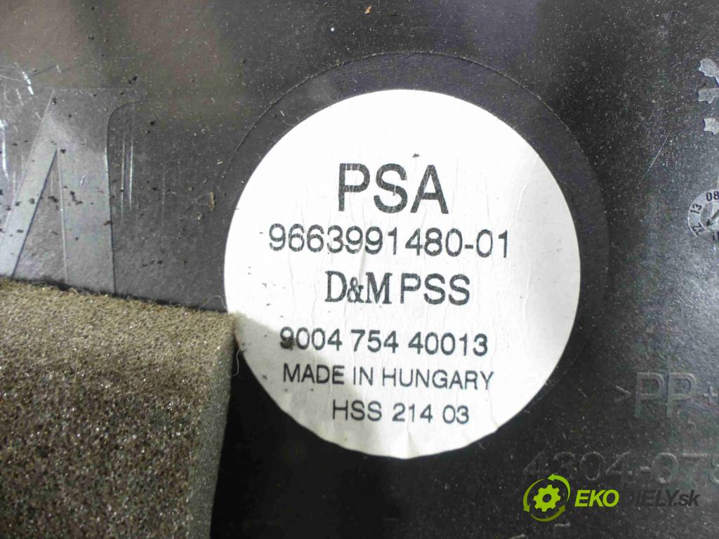 Citroen DS3 2010-2016 1.6 16V 120 HP manual 88 kW 1598 cm3 3- Subwoofer: 9663991480 (Audio zariadenia)