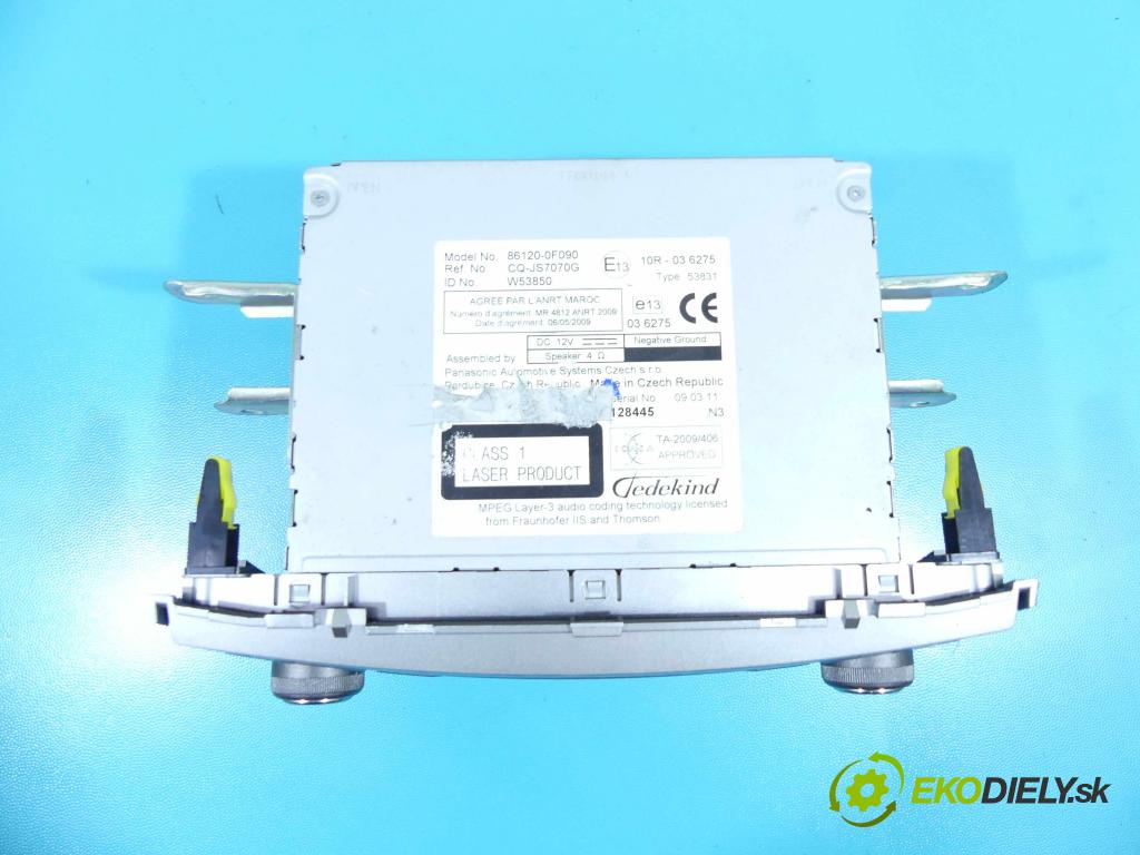 Toyota Verso 2009-2018 2.0 D4D 126 HP manual 93 kW 1998 cm3 5- Radio originál 86120-0F090