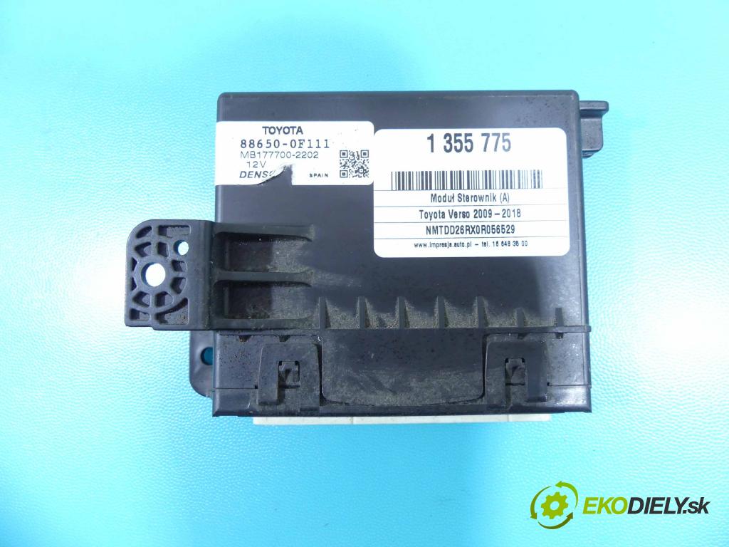 Toyota Verso 2009-2018 2.0 D4D 126 HP manual 93 kW 1998 cm3 5- modul riadiaca jednotka 88650-0F111 (Ostatné)