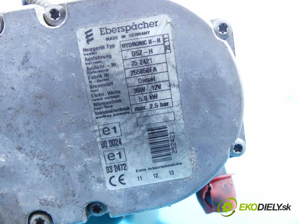 Toyota Verso 2009-2018 2.0 D4D 126 hp manual 93 kW 1998 cm3 5- Webasto 255856FA (Webasto ohřívače)