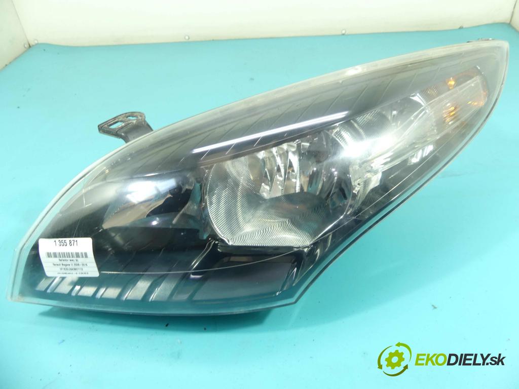 Renault Megane III 2008-2016 2.0 dci 160 HP manual 118 kW 1995 cm3 5- Reflektor: ľavý 260602446R (Ostatné)