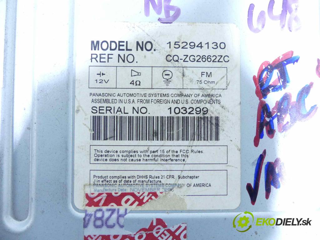 Suzuki XL-7 II 2006-2009 3.6 V6 252KM automatic 185 kW 3564 cm3 5- Radio originál 15294130