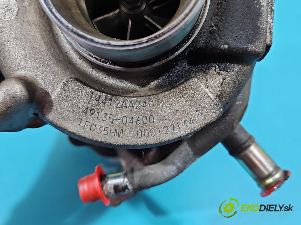 Subaru Forester I SF 1997-2002 2.0 boxer Turbo 170 HP automatic 125 kW 1994 cm3 5- turbodúchadlo, turbo 49135-04600 (Turbodúchadlo (kompletné))