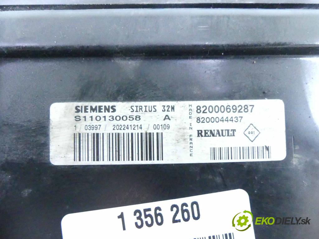 Renault Clio II 1998-2012 1.4 16v 98 hp manual 72 kW 1390 cm3 5- řídící jednotka motoru 8200069287