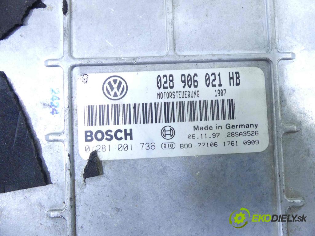 Ford Galaxy Mk1 1995-2006 1.9 tdi 110 hp manual 81 kW 1896 cm3 5- řídící jednotka motoru 0281001736