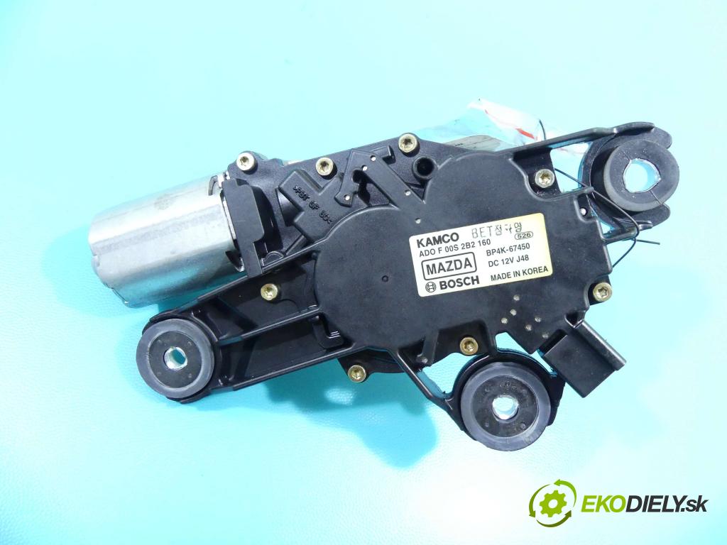 Mazda 3 I BK 2003-2009 1.6 16v 105 hp manual 77 kW 1598 cm3 5- motor stěrače zadní BP4K-67450