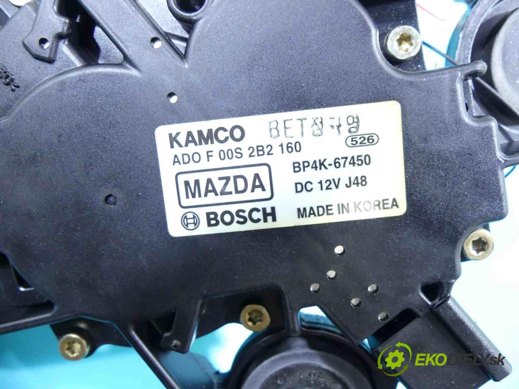 Mazda 3 I BK 2003-2009 1.6 16v 105 hp manual 77 kW 1598 cm3 5- motor stěrače zadní BP4K-67450