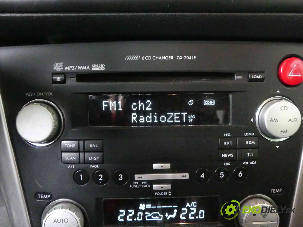 Subaru Legacy IV 2004-2009 2.0 D boxer 150 HP manual 110 kW 1998 cm3 4- Radio originál 86201AG460