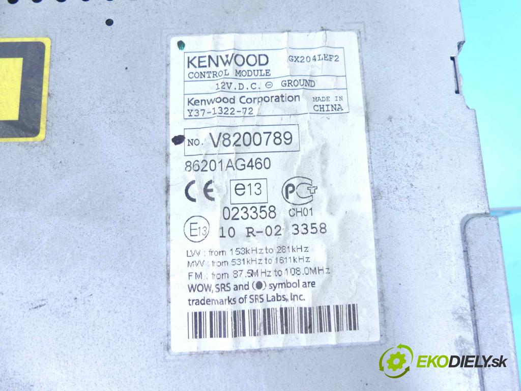 Subaru Legacy IV 2004-2009 2.0 D boxer 150 HP manual 110 kW 1998 cm3 4- Radio originál 86201AG460