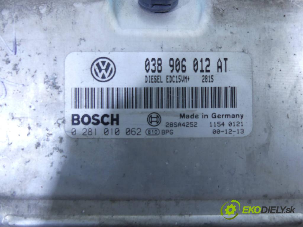Seat Leon I 1999-2005 1.9 tdi 110 hp manual 81 kW 1896 cm3 5- řídící jednotka motoru 0281010062