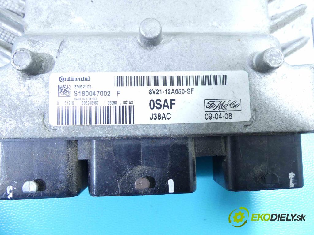 Ford Fiesta Mk7 2008-2017 1.2 16v 82 hp manual 60 kW 1242 cm3 3- řídící jednotka motoru 8V21-12A650-SF