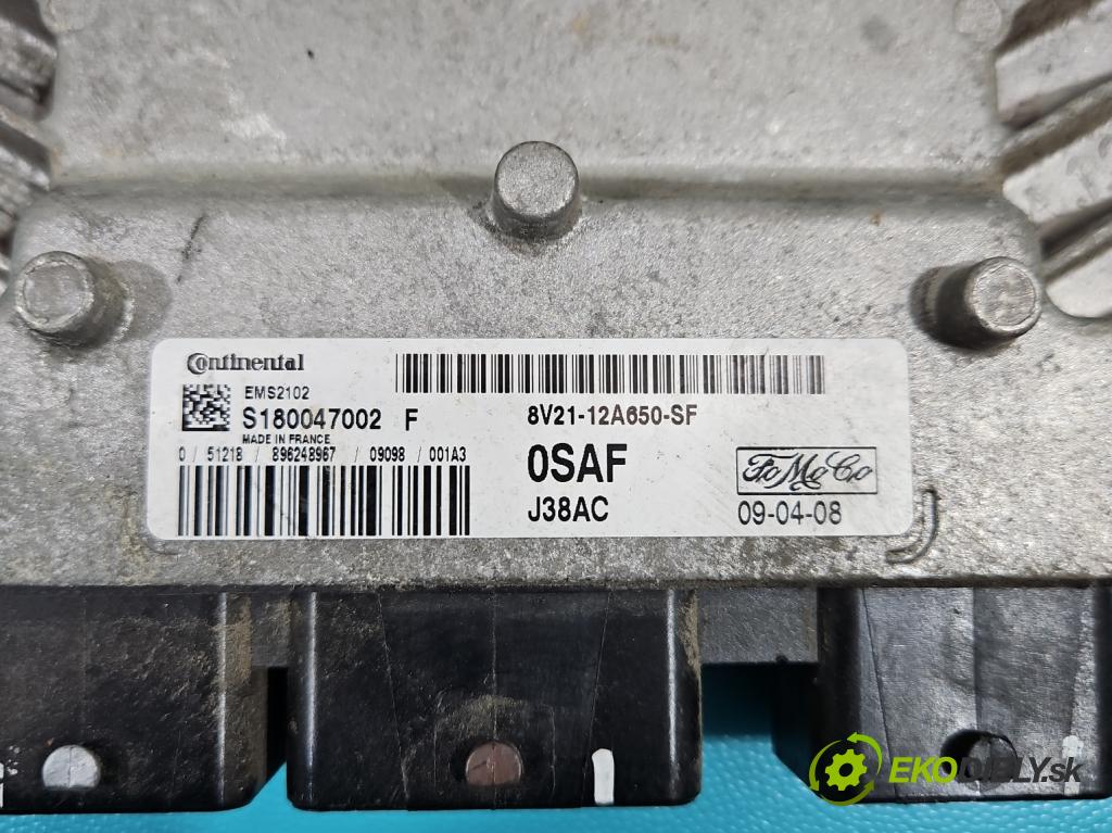 Ford Fiesta Mk7 2008-2017 1.2 16v 82 hp manual 60 kW 1242 cm3 3- řídící jednotka motoru 8V21-12A650-SF