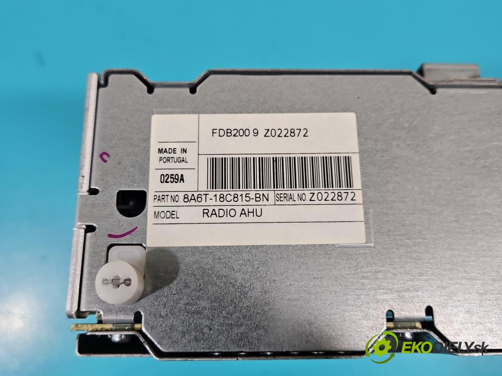 Ford Fiesta Mk7 2008-2017 1.2 16v 82 HP manual 60 kW 1242 cm3 3- Radio originál 8A6T-18C815-BN