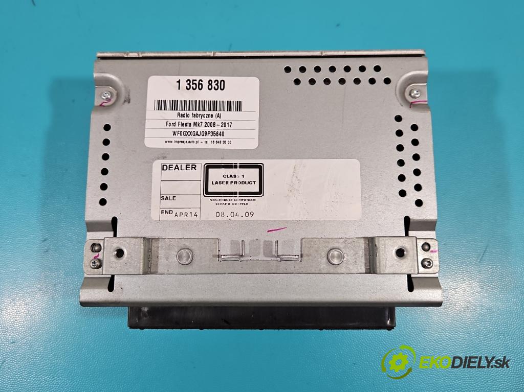 Ford Fiesta Mk7 2008-2017 1.2 16v 82 HP manual 60 kW 1242 cm3 3- Radio originál 8A6T-18C815-BN