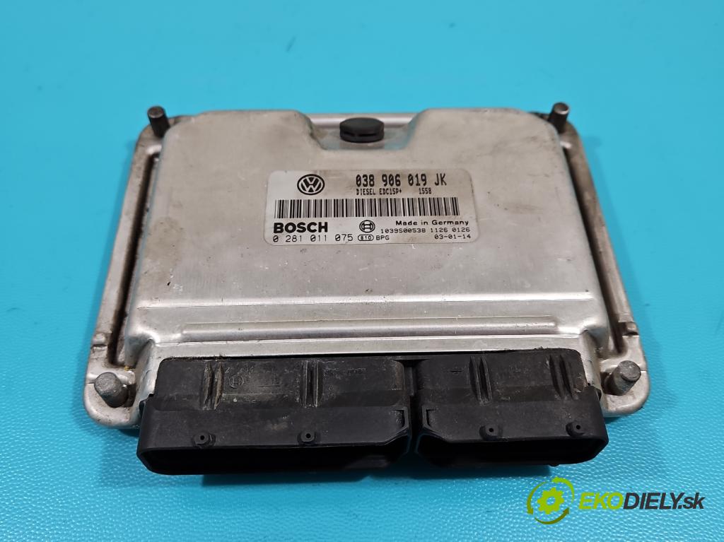 Vw Polo IV 9N 2001-2009 1.9 tdi 101 hp manual 74 kW 1896 cm3 5- řídící jednotka motoru 038906019JK