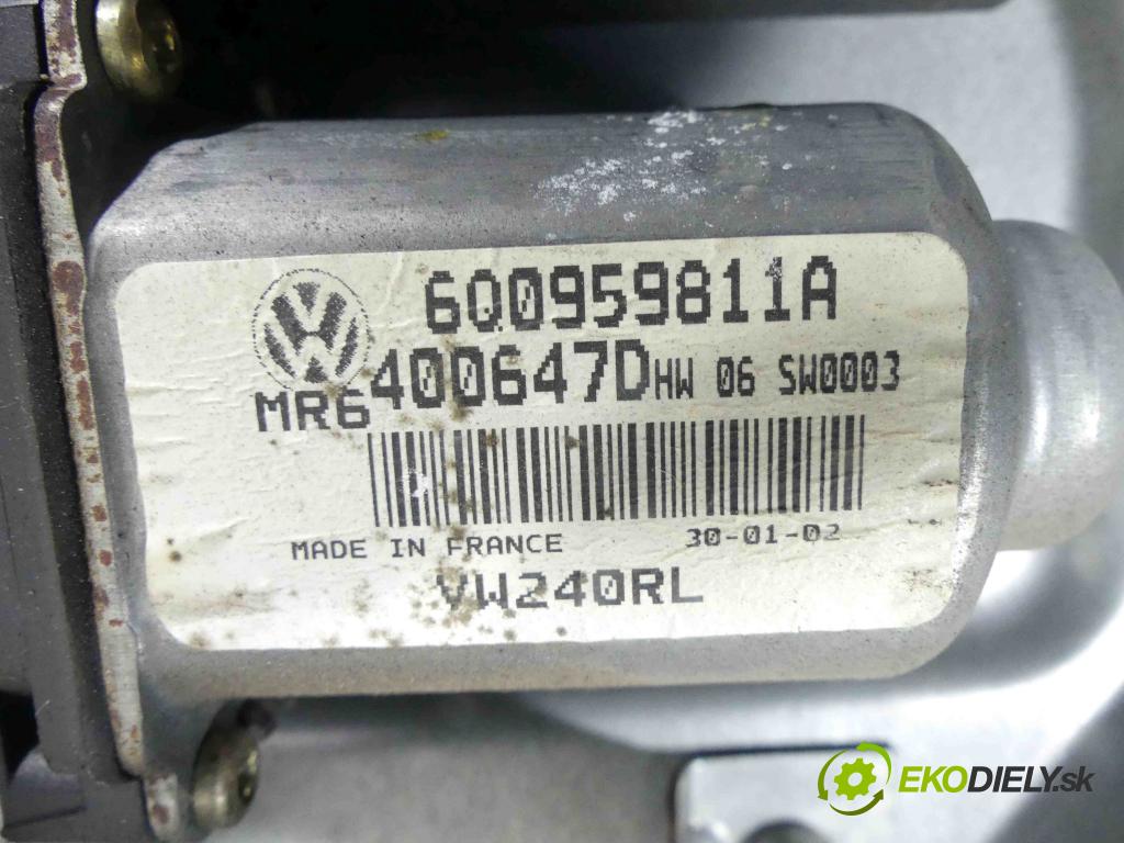Vw Polo IV 9N 2001-2009 1.9 tdi 101 hp manual 74 kW 1896 cm3 5- mechanismus stahování zadní levý 6Q0959811A