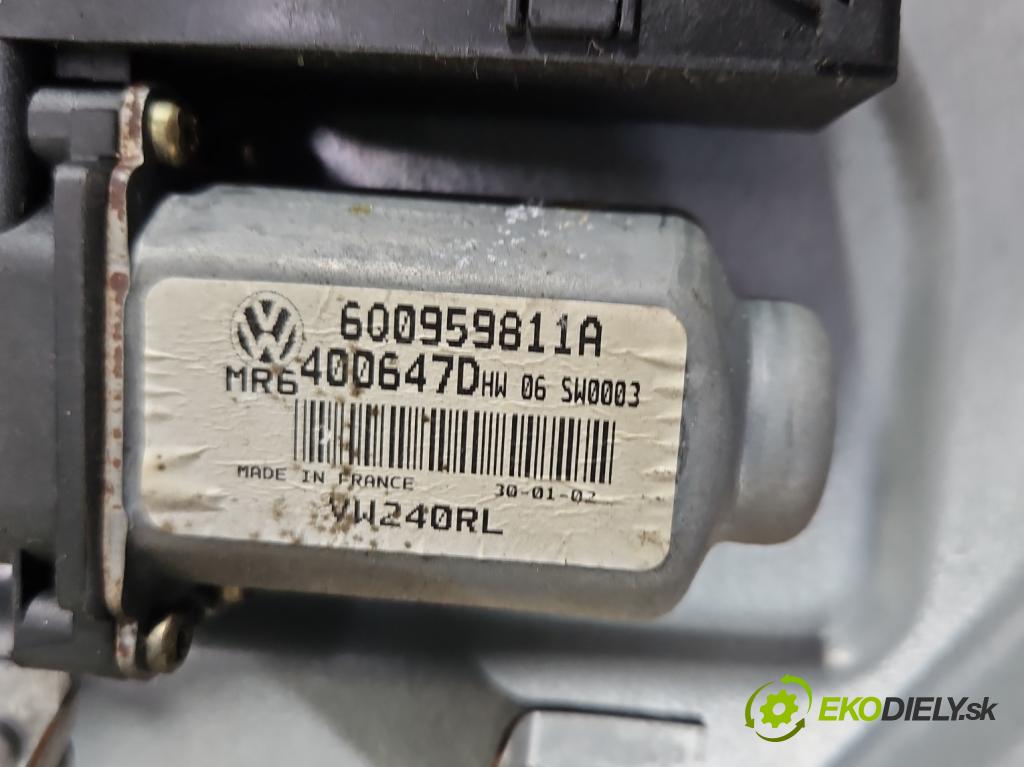 Vw Polo IV 9N 2001-2009 1.9 tdi 101 hp manual 74 kW 1896 cm3 5- mechanismus stahování zadní levý 6Q0959811A