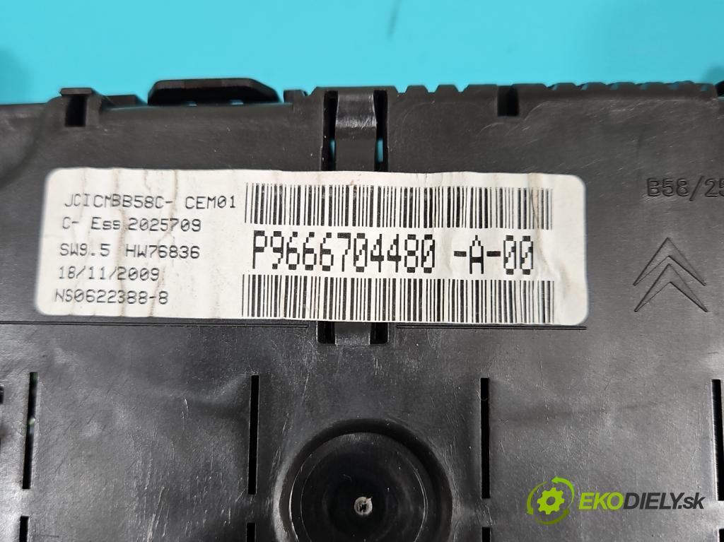 Citroen C4 Picasso I 2006-2013 1.6 16V 120 HP manual 88 kW 1598 cm3 5- prístrojovka/ budíky 9666704480 (Prístrojové dosky, displeje)