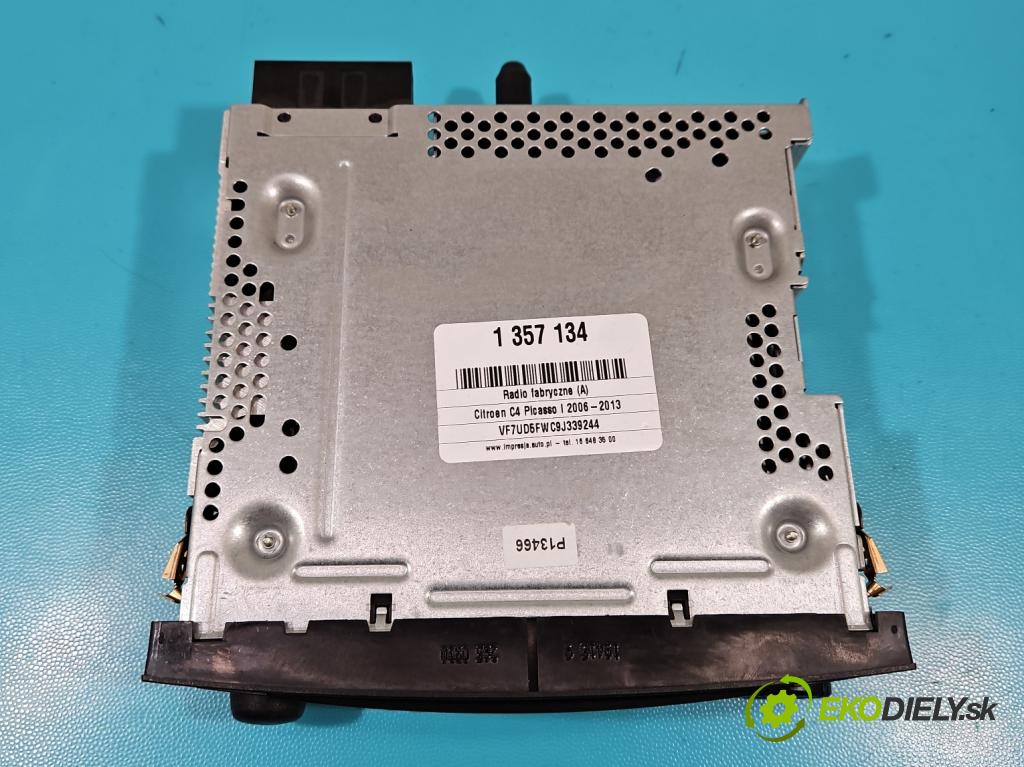 Citroen C4 Picasso I 2006-2013 1.6 16V 120 HP manual 88 kW 1598 cm3 5- Radio originál 96662670XT