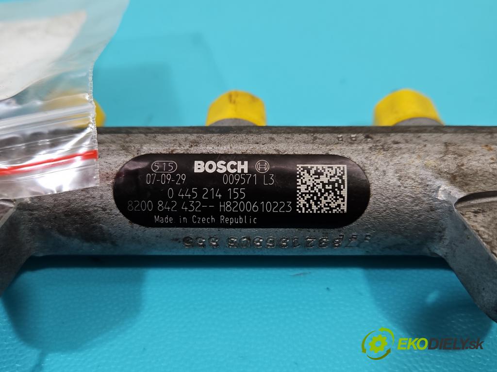 Nissan Qashqai I J10 2006-2013 2.0 dci 150 HP manual 110 kW 1995 cm3 5- lišta vstrekovacia 0445214155 (Vstrekovacie lišty)