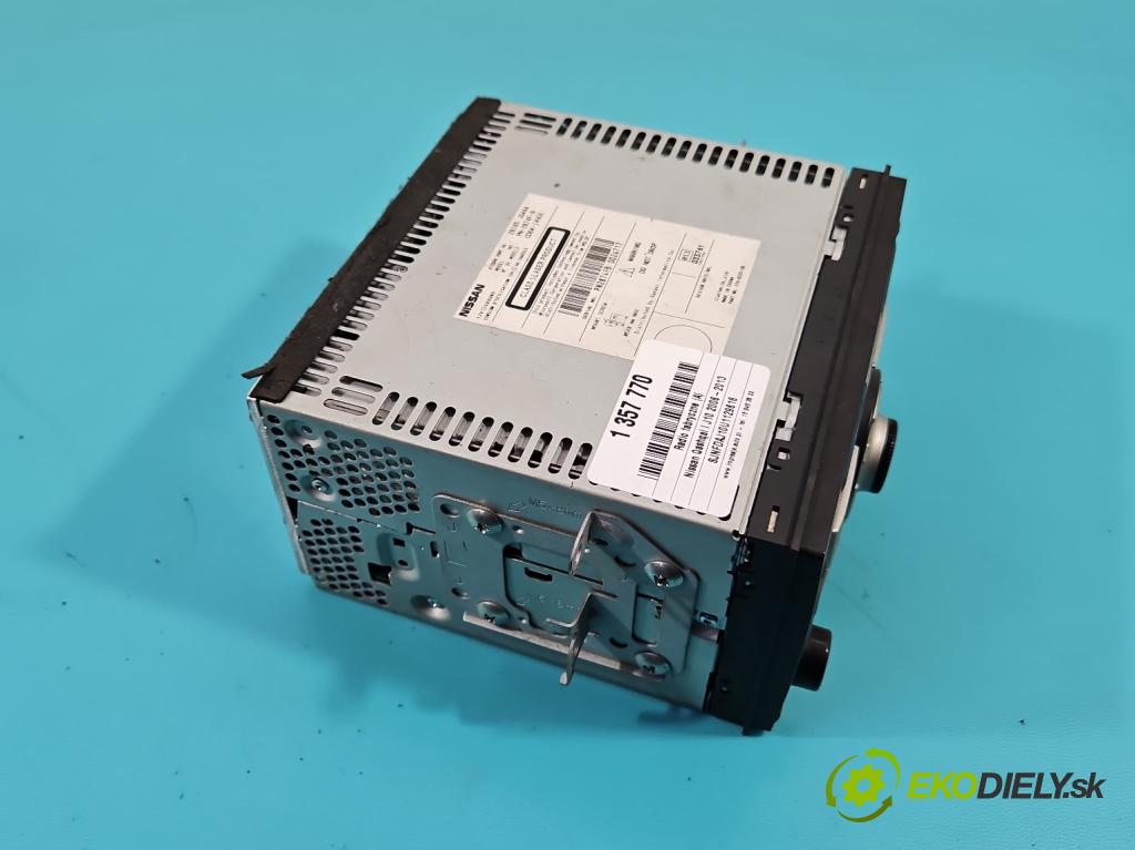 Nissan Qashqai I J10 2006-2013 2.0 dci 150 HP manual 110 kW 1995 cm3 5- Radio originál 28185JG44A