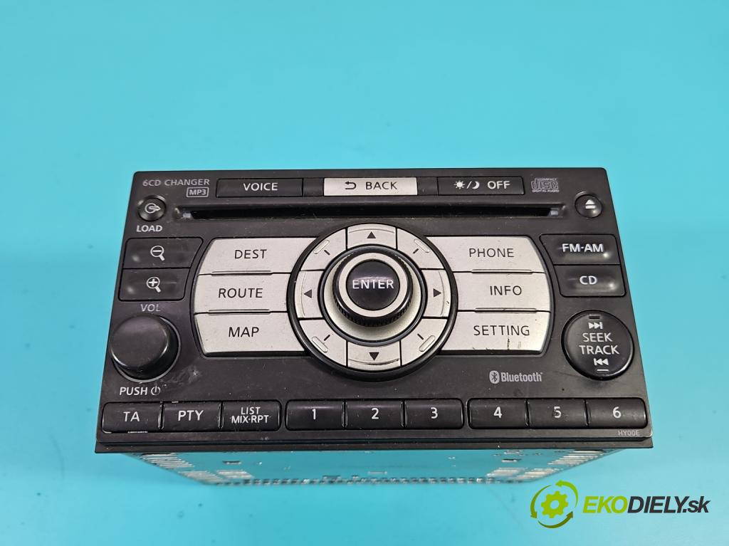 Nissan Qashqai I J10 2006-2013 2.0 dci 150 HP manual 110 kW 1995 cm3 5- Radio originál 28185JG44A